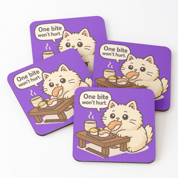 Item preview, Sneaky Sushi Cat – One Bite Won’t Hurt Tee designed and sold by catlovers2025.