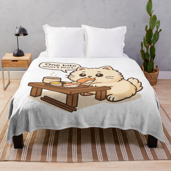 Item preview, Sneaky Sushi Cat – One Bite Won’t Hurt Tee designed and sold by catlovers2025.