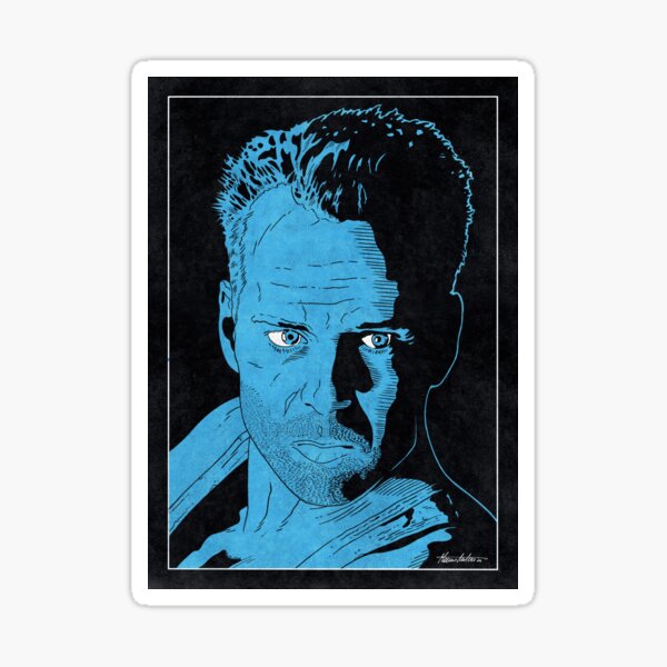 Aperçu de l'œuvre JOHN McCLANE - Piège de cristal (Monochrome) créée et vendue par FamousWeirdosRB.