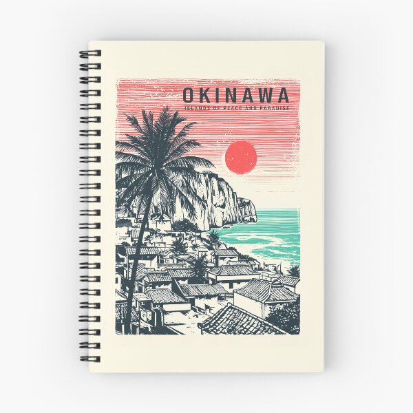 Item preview, Okinawa Coastal Village with Sunset Illustration designed and sold by Art of Ngu.