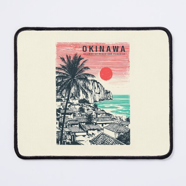 Item preview, Okinawa Coastal Village with Sunset Illustration designed and sold by Art of Ngu.