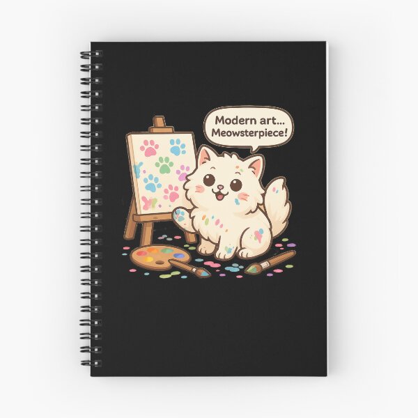 Item preview, Meowsterpiece – Cute Artist Cat Painting Tee designed and sold by catlovers2025.