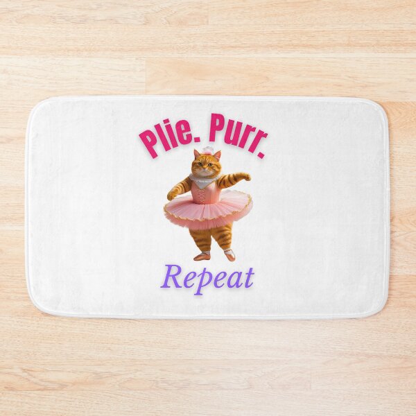 Item preview, Chubby Orange Tabby Cat Ballet Dancer "Plie. Purr. Repeat" Cute Tutu Design designed and sold by Fredster1966.