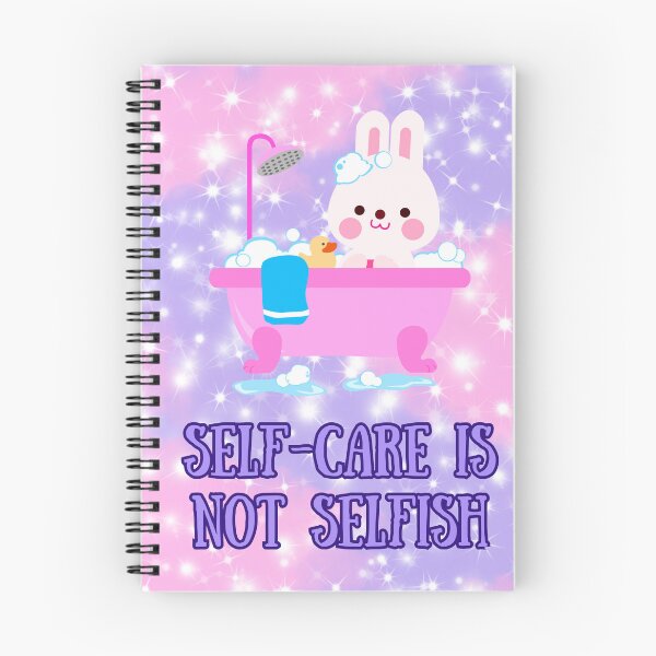 Item preview, Self-Care Is Not Selfish | Kawaii Bunny in Bathtub | Sparkling Galaxy Style designed and sold by MagicContOasis.