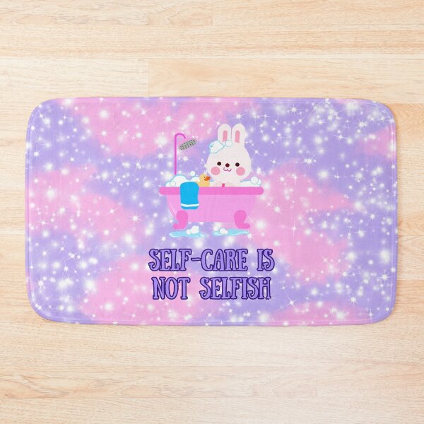 Item preview, Self-Care Is Not Selfish | Kawaii Bunny in Bathtub | Sparkling Galaxy Style designed and sold by MagicContOasis.