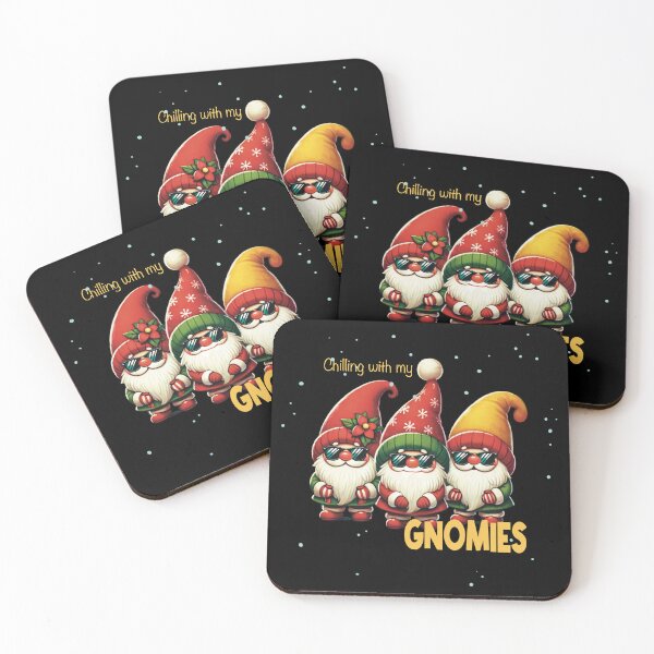 Item preview, Chilling with My Gnomies" Funny Christmas Gnome Squad designed and sold by Iras-Art-Corner.