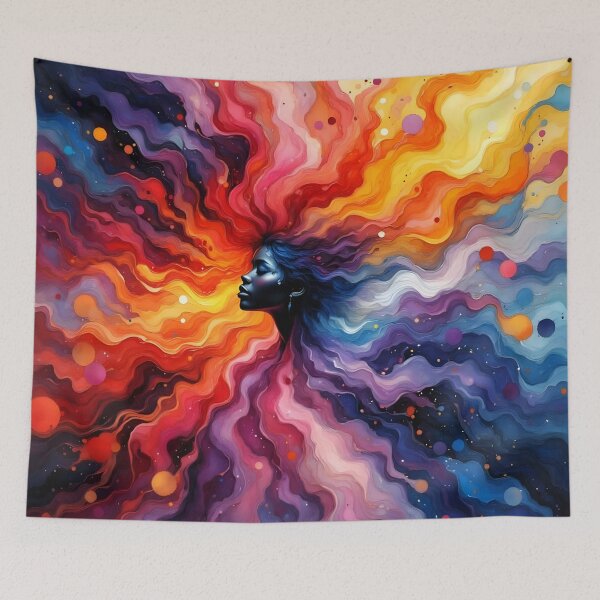 Item preview, Colorful Portrait in a Wave of Colors designed and sold by Erlin Rudho.