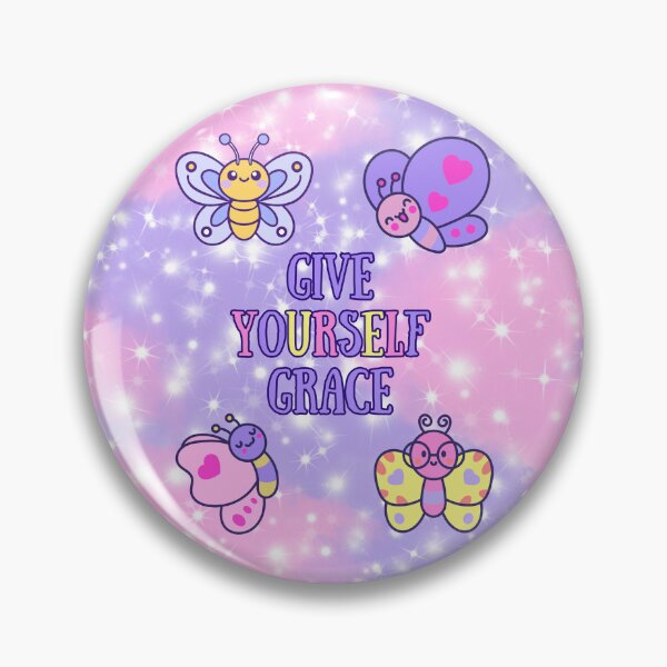 Item preview, Give Yourself Grace – Kawaii Butterfly Printable | Self-Kindness Wall Art designed and sold by MagicContOasis.