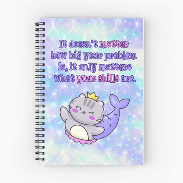 Item preview, Your Skills Matter – Kawaii Mermaid Cat Printable | Problem-Solving Mindset Poster designed and sold by MagicContOasis.