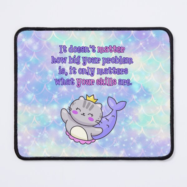Item preview, Your Skills Matter – Kawaii Mermaid Cat Printable | Problem-Solving Mindset Poster designed and sold by MagicContOasis.