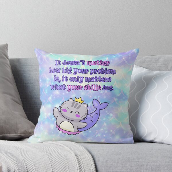 Item preview, Your Skills Matter – Kawaii Mermaid Cat Printable | Problem-Solving Mindset Poster designed and sold by MagicContOasis.