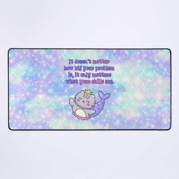Item preview, Your Skills Matter – Kawaii Mermaid Cat Printable | Problem-Solving Mindset Poster designed and sold by MagicContOasis.