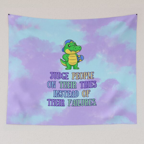 Item preview, Effort Matters – Kawaii Alligator Poster | Motivation Quote Wall Art Printable designed and sold by MagicContOasis.