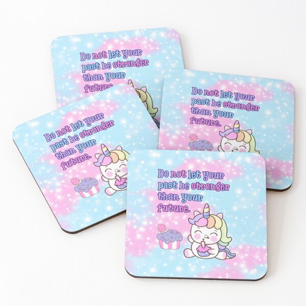 Item preview, Unicorn Inspiration Print – Don’t Let Your Past Be Stronger Than Your Future | Cute Pastel Poster designed and sold by MagicContOasis.