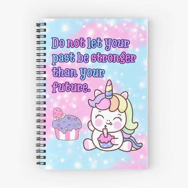 Item preview, Unicorn Inspiration Print – Don’t Let Your Past Be Stronger Than Your Future | Cute Pastel Poster designed and sold by MagicContOasis.
