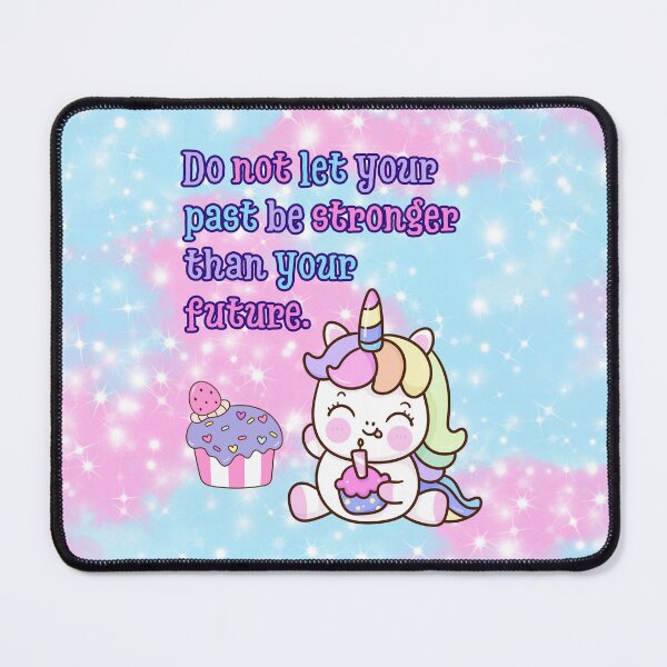Item preview, Unicorn Inspiration Print – Don’t Let Your Past Be Stronger Than Your Future | Cute Pastel Poster designed and sold by MagicContOasis.