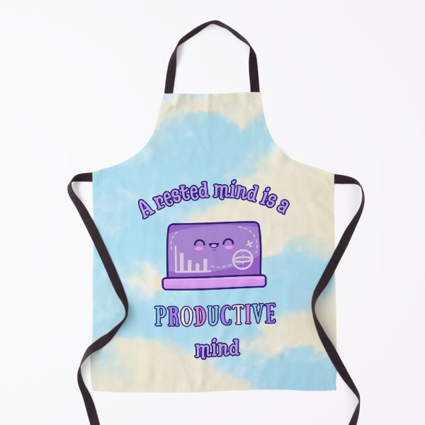 Item preview, A Rested Mind is a Productive Mind – Mental Wellness Wall Art | Cute Laptop Print designed and sold by MagicContOasis.