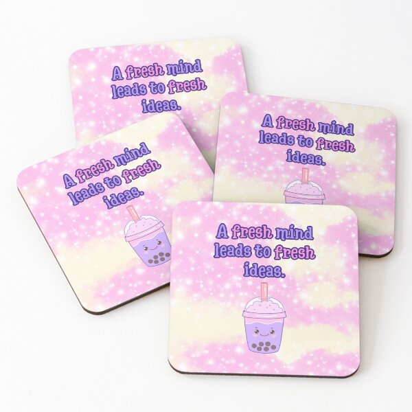 Item preview, A Fresh Mind Leads to Fresh Ideas – Boba Tea Quote | Productivity & Self-Care Wall Art designed and sold by MagicContOasis.