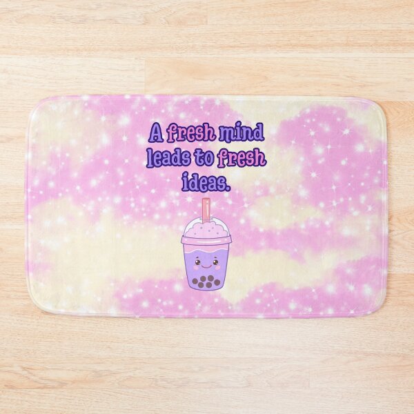 Item preview, A Fresh Mind Leads to Fresh Ideas – Boba Tea Quote | Productivity & Self-Care Wall Art designed and sold by MagicContOasis.