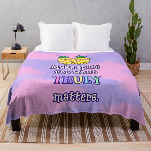 Item preview, Make Space for What Truly Matters – Pineapple Mindfulness Quote | Cute Self-Care Wall Print designed and sold by MagicContOasis.