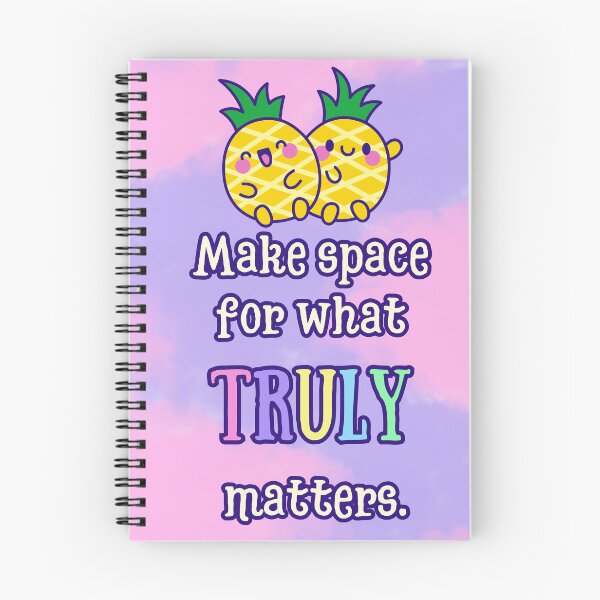 Item preview, Make Space for What Truly Matters – Pineapple Mindfulness Quote | Cute Self-Care Wall Print designed and sold by MagicContOasis.