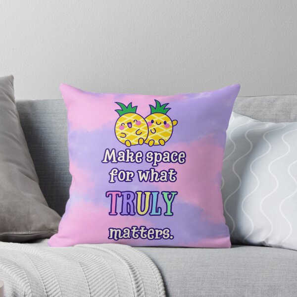 Item preview, Make Space for What Truly Matters – Pineapple Mindfulness Quote | Cute Self-Care Wall Print designed and sold by MagicContOasis.