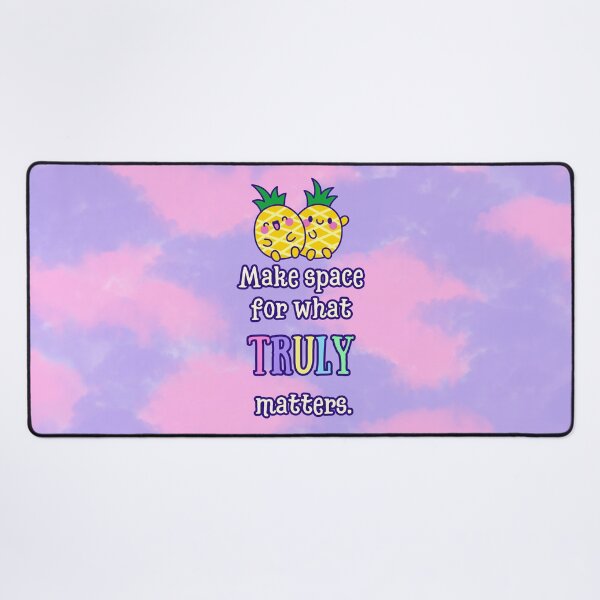 Item preview, Make Space for What Truly Matters – Pineapple Mindfulness Quote | Cute Self-Care Wall Print designed and sold by MagicContOasis.