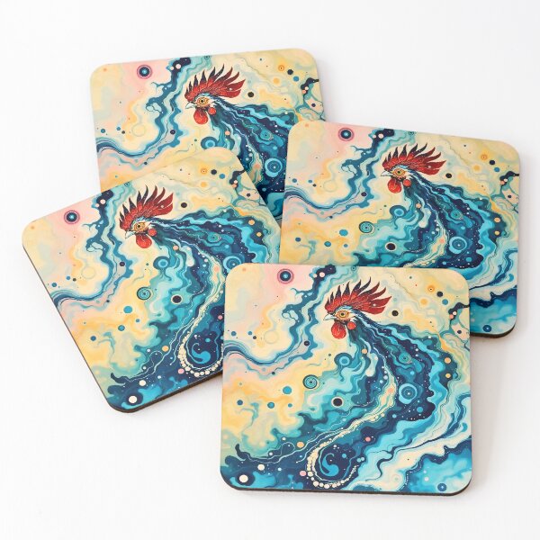 Item preview, Multicolored Rooster Design designed and sold by Erlin Rudho.