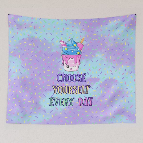 Item preview, Choose Yourself Every Day | Cute Ice Cream Self-Care Print – Sprinkle Motivation designed and sold by MagicContOasis.