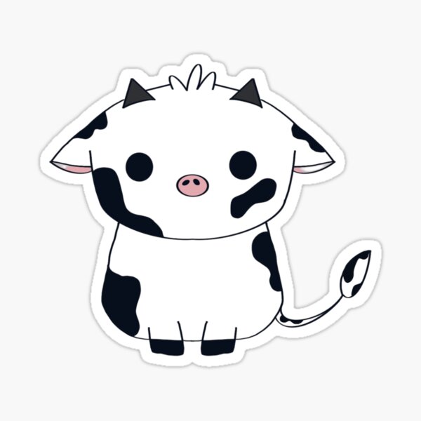 Item preview, Cute Hand-Drawn Cow Sticker – Kawaii Cow Friend designed and sold by Lildigital.