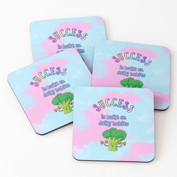Item preview, Success is Built on Daily Habits – Motivational Broccoli Art | Positive Habit Reminder designed and sold by MagicContOasis.