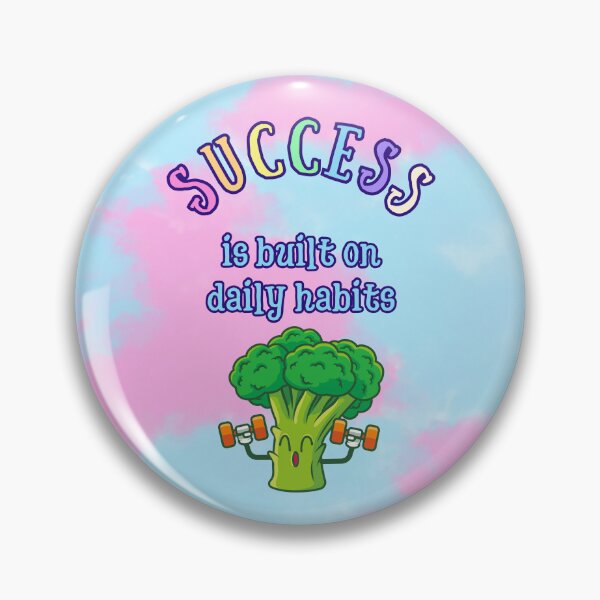 Item preview, Success is Built on Daily Habits – Motivational Broccoli Art | Positive Habit Reminder designed and sold by MagicContOasis.