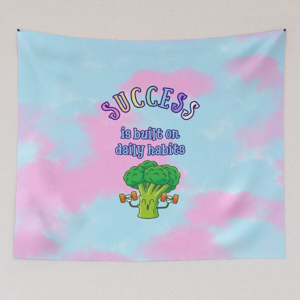 Item preview, Success is Built on Daily Habits – Motivational Broccoli Art | Positive Habit Reminder designed and sold by MagicContOasis.