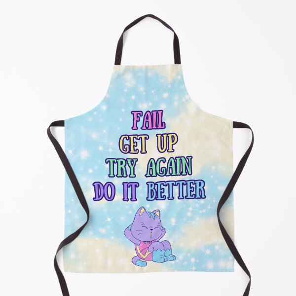 Item preview, Fail – Get Up – Try Again – Do It Better | Cute Motivational Cat Design designed and sold by MagicContOasis.