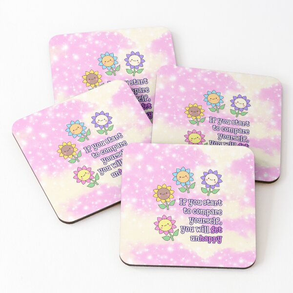 Item preview, If You Compare Yourself, You’ll Get Unhappy | Cute Flower Self-Love Design designed and sold by MagicContOasis.