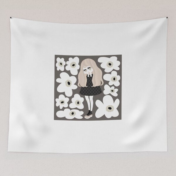Item preview, Girl with Oversized Flowers designed and sold by Charidana.