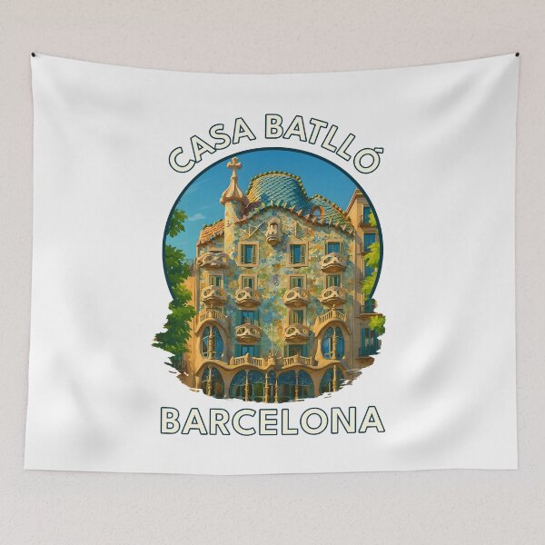 Item preview, Casa Batlló Barcelona – Antoni Gaudí Modernist Architecture Artwork designed and sold by inkNext.