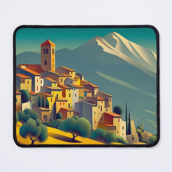 Item preview, Mediterranean Hilltop Village with Mountain View designed and sold by Art of Ngu.