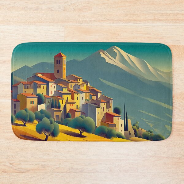 Item preview, Mediterranean Hilltop Village with Mountain View designed and sold by Art of Ngu.
