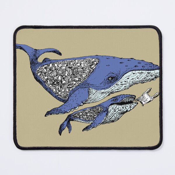 Item preview, Whales eating ocean waste designed and sold by Demellshoppe.