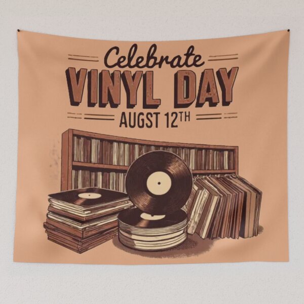 Item preview, Celebrate Vinyl Records – August 12 designed and sold by Iuqiune.