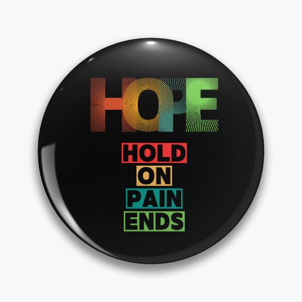Item preview, HOPE Motivational Quote – Hold On Pain Ends – Inspirational Typography Design designed and sold by MP-GRAPHIXS.
