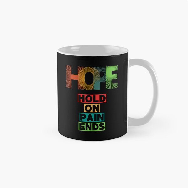 Item preview, HOPE Motivational Quote – Hold On Pain Ends – Inspirational Typography Design designed and sold by MP-GRAPHIXS.