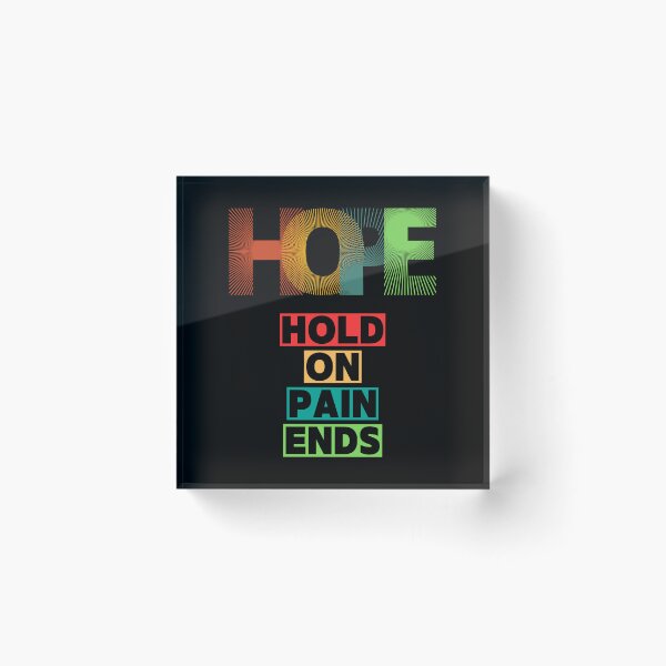 Item preview, HOPE Motivational Quote – Hold On Pain Ends – Inspirational Typography Design designed and sold by MP-GRAPHIXS.