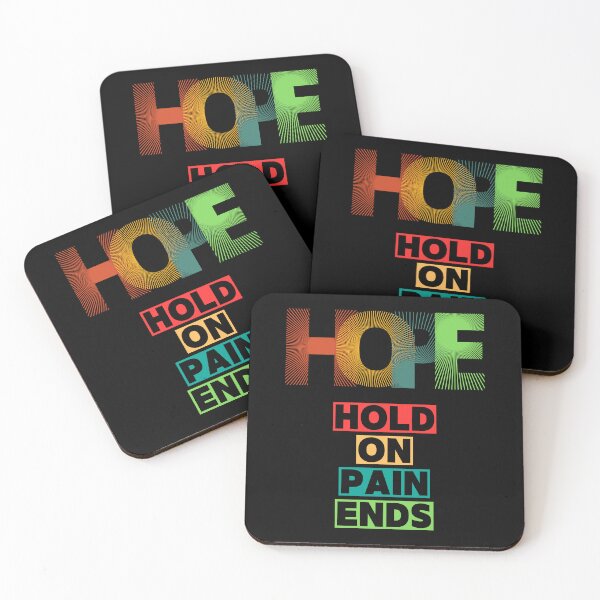 Item preview, HOPE Motivational Quote – Hold On Pain Ends – Inspirational Typography Design designed and sold by MP-GRAPHIXS.