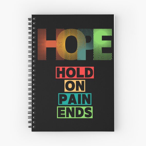 Item preview, HOPE Motivational Quote – Hold On Pain Ends – Inspirational Typography Design designed and sold by MP-GRAPHIXS.