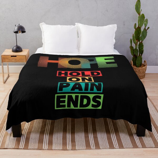 Item preview, HOPE Motivational Quote – Hold On Pain Ends – Inspirational Typography Design designed and sold by MP-GRAPHIXS.