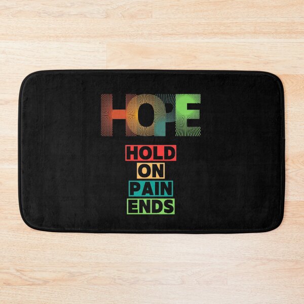 Item preview, HOPE Motivational Quote – Hold On Pain Ends – Inspirational Typography Design designed and sold by MP-GRAPHIXS.