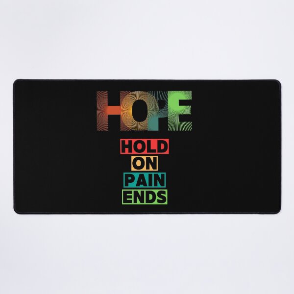 Item preview, HOPE Motivational Quote – Hold On Pain Ends – Inspirational Typography Design designed and sold by MP-GRAPHIXS.