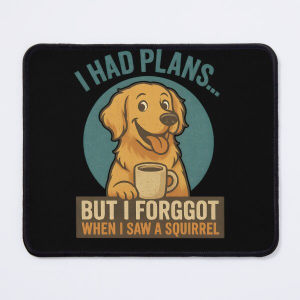 Item preview, Funny Golden Retriever Shirt – I Had Plans But Squirrel Vintage Dog Tee designed and sold by LukeAiWalker.